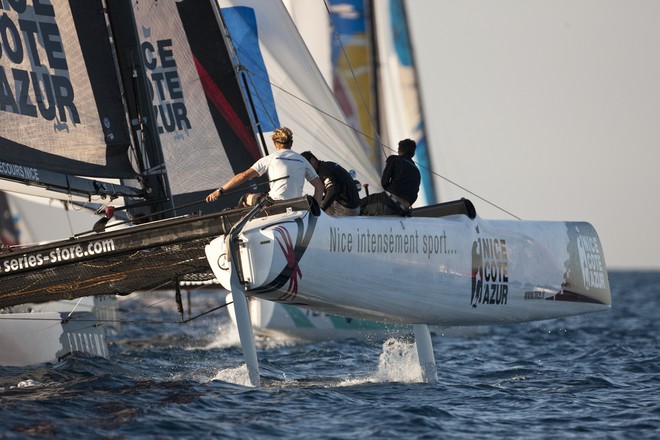 Act 7, Nice 2011 - Team Extreme Nice Côte d’Azur - Extreme Sailing Series 2012 © Lloyd Images http://lloydimagesgallery.photoshelter.com/